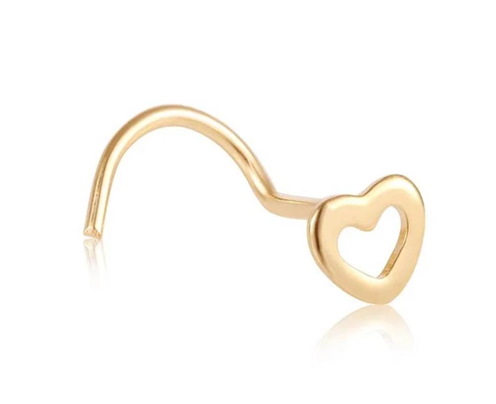 Piercing Coração Ouro 18K Nariz / Nostril