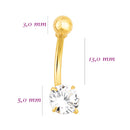 Piercing Ouro 18K Umbigo