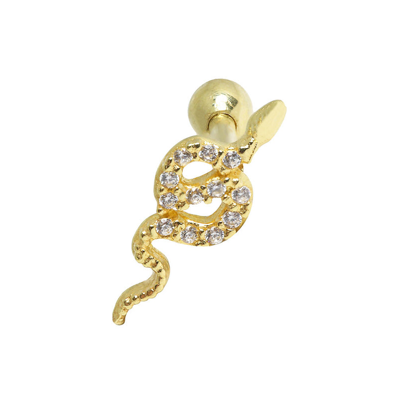 Piercing Cobra Ouro 18K Helix / Tragus