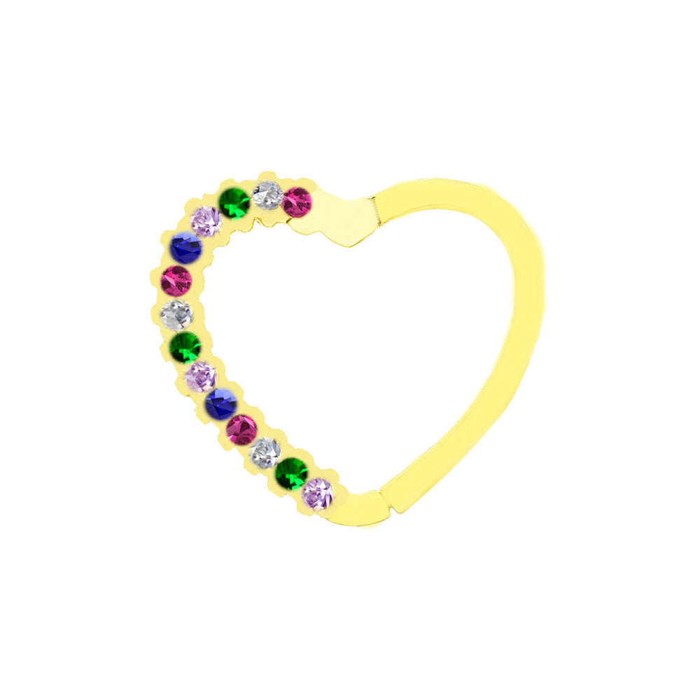 Piercing Coração Ouro 18K Daith