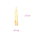 Pingente Plaquinha Sorte Ouro 18K