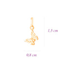 Pingente Borboleta Ouro 18K