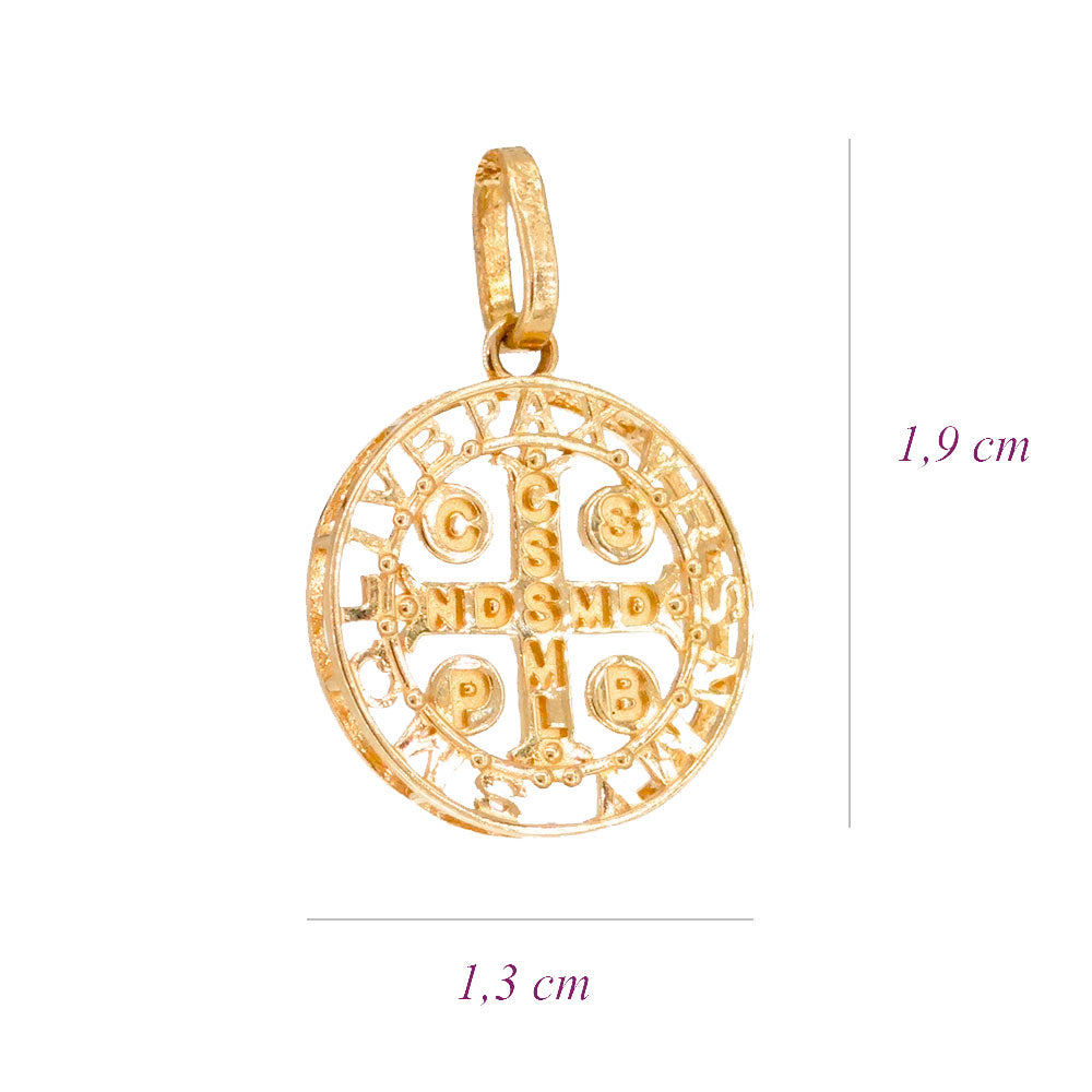 Pingente São Bento Ouro 18K