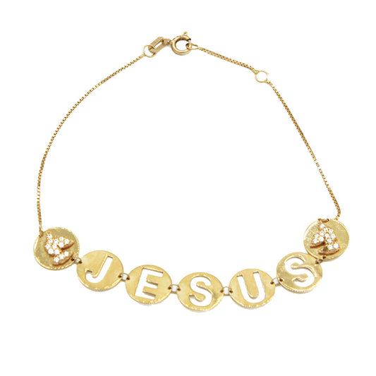 Pulseira Jesus Ouro 18K