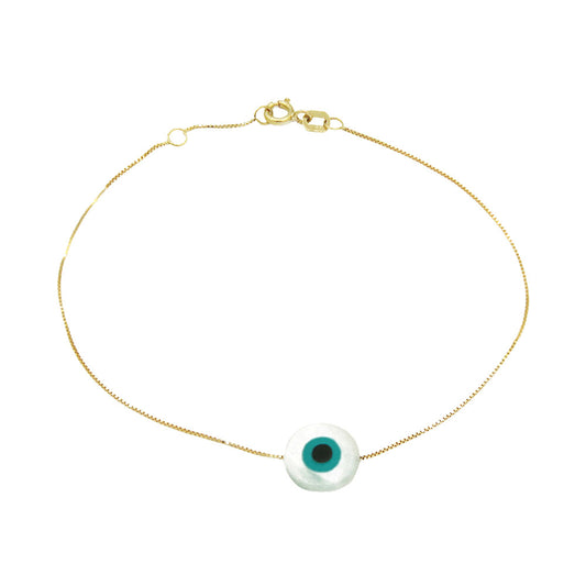 Pulseira Olho Grego Ouro 18K