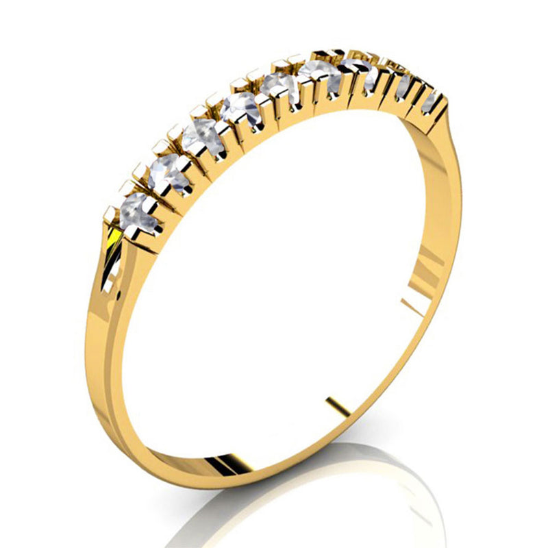 Anel Meia Aliança Ouro 18K